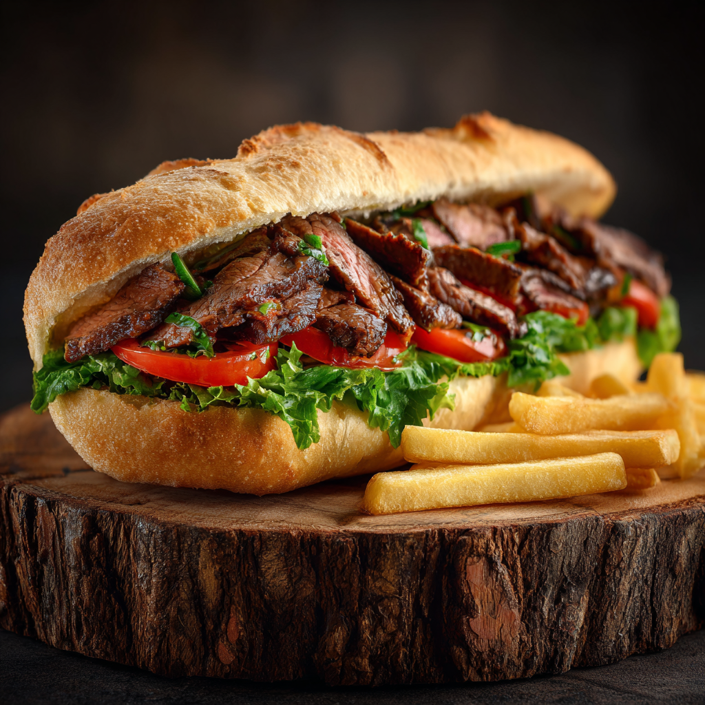 SANDWICH STEAK ET HACHÉE